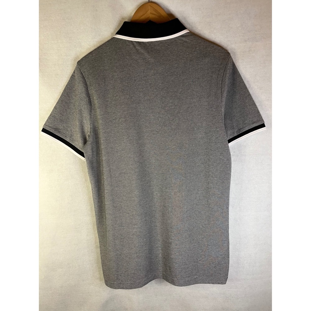 Michael Kors men's polo shirt waffle stretch cotton gray contrasting collar Sz M - Picture 4 of 4